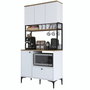 Hanah Home Gabinete Multipropósito Blanco y Nuez